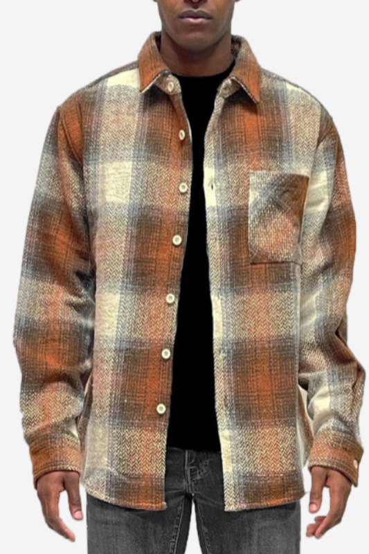 Plaid Flannel Shirt Jacket Shacket