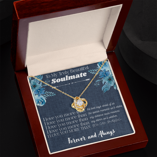 I Love You More Love Knot Necklace