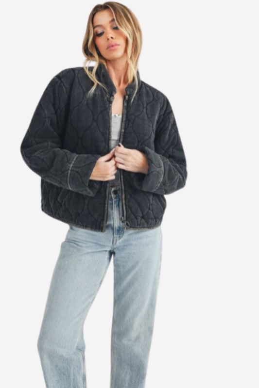 Kendl Quilted Cropped Jacket