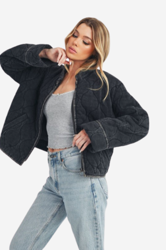 Kendl Quilted Cropped Jacket