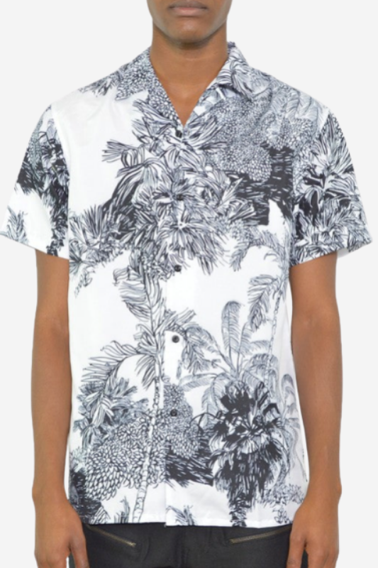 Men's Print Button Down Shirt