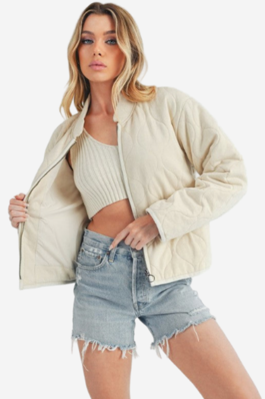 Kendl Quilted Cropped Jacket