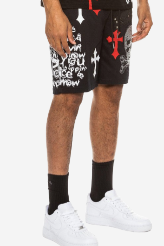 Mens Chrome Cross Sweat Shorts