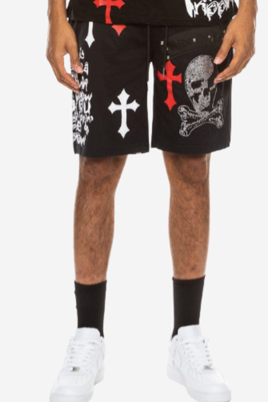 Mens Chrome Cross Sweat Shorts