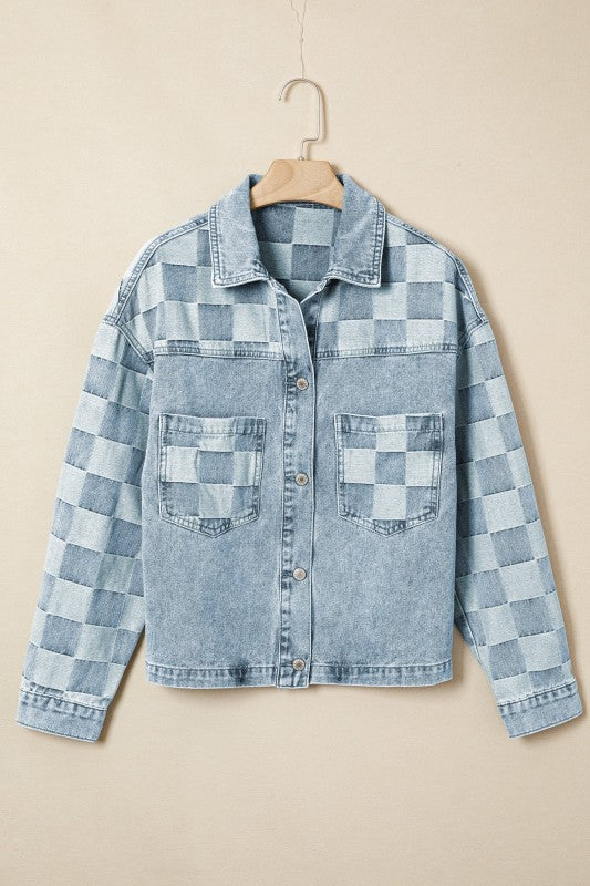 Checker Denim Jacket