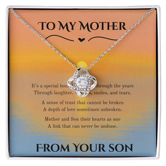 Solace Love Knot Mother Son Necklace