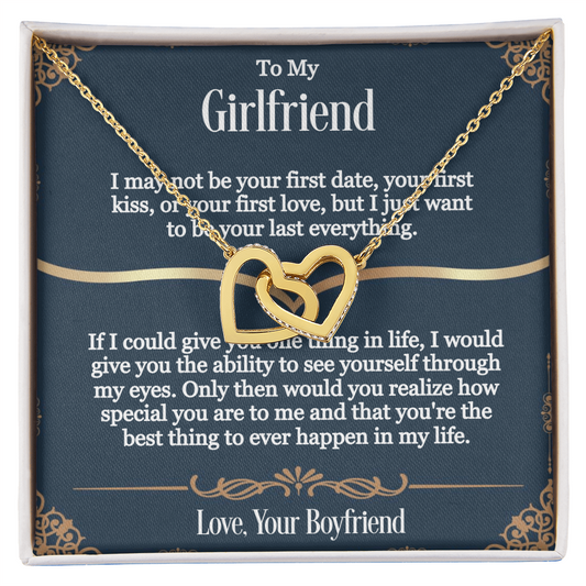 Interlocking Hearts Necklace for Girlfriend