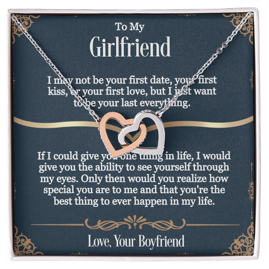 Interlocking Hearts Necklace for Girlfriend