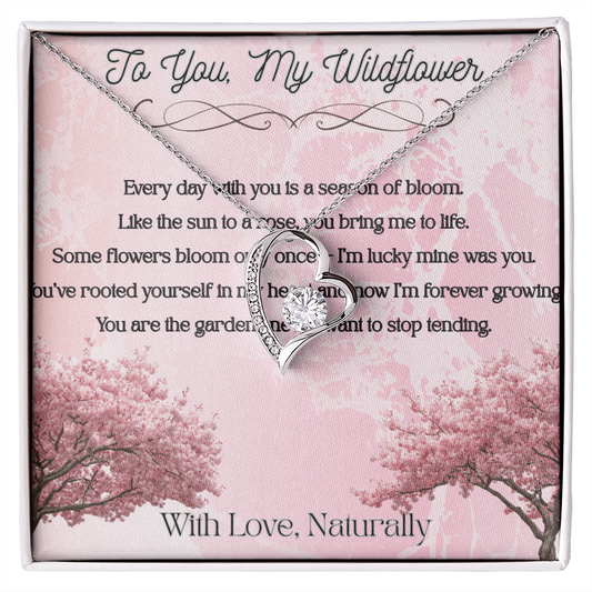 Blooming Love Heart Pendant Necklace