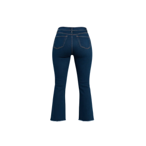 Back view - Cropped Flare Stretch Jeans