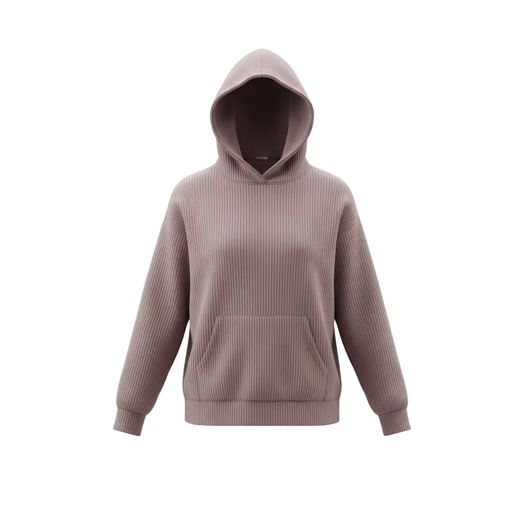 Ribbed Hoodie Top