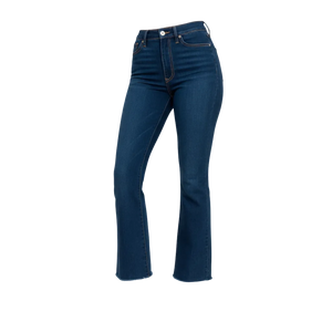 Three-quarter view - Cropped Flare Stretch Jeans